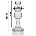 NEBULA SERIES BY IBIZA - MODEL 1 ANAL PLUG BOROSILICATE GLASS CLEAR 10.5 CM -O- 3 CM