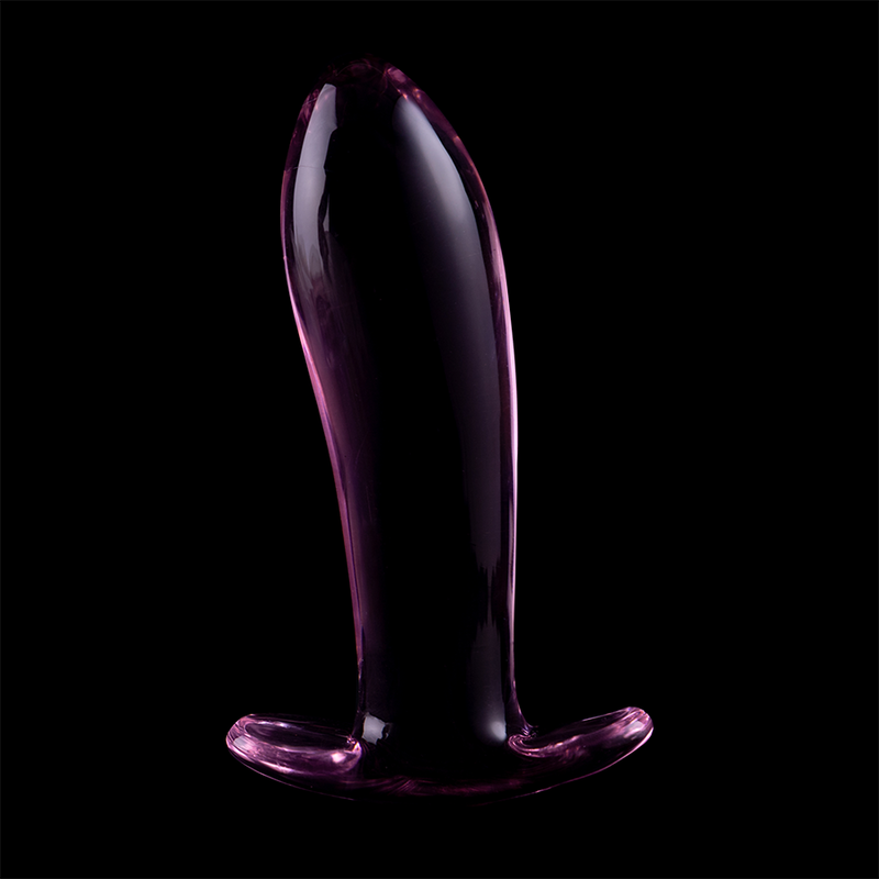 NEBULA SERIES BY IBIZA - MODEL 5 ANAL PLUG BOROSILICATE GLASS CLEAR 12.5 CM -O- 3.5 CM