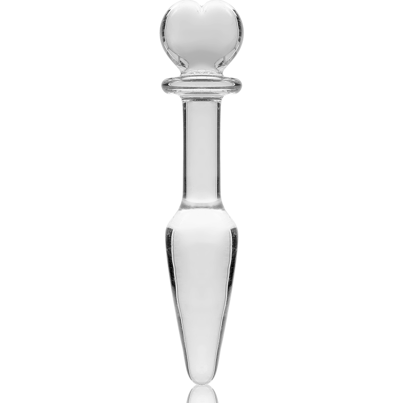 NEBULA SERIES BY IBIZA - MODEL 7 ANAL PLUG BOROSILICATE GLASS CLEAR 13.5 CM -O- 3 CM