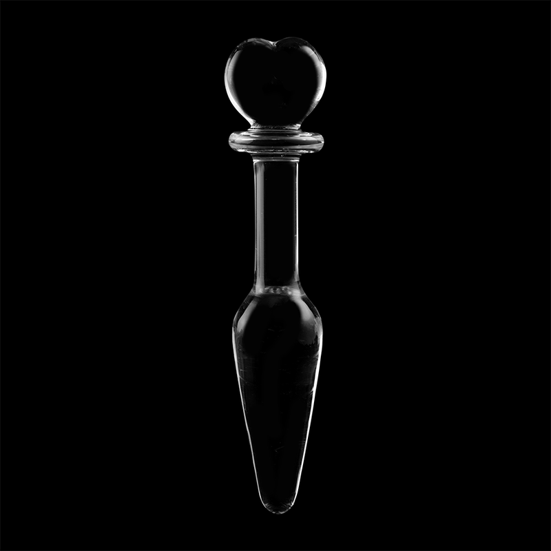 NEBULA SERIES BY IBIZA - MODEL 7 ANAL PLUG BOROSILICATE GLASS CLEAR 13.5 CM -O- 3 CM