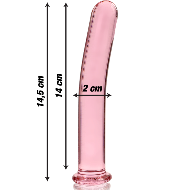 NEBULA SERIES BY IBIZA - MODEL 8 DILDO BOROSILICATE GLASS CLEAR 14.5 CM -O- 2 CM