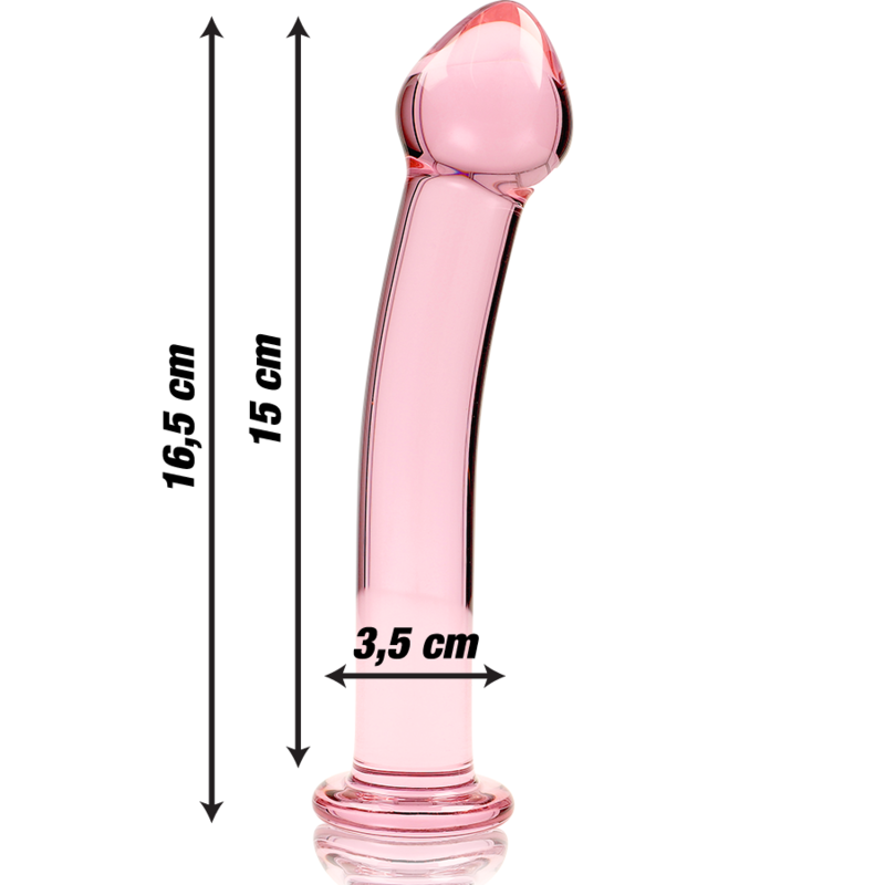 NEBULA SERIES BY IBIZA - MODEL 11 DILDO BOROSILICATE GLASS CLEAR 16 CM -O- 3 CM