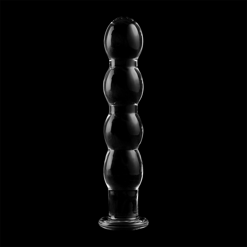 NEBULA SERIES BY IBIZA - MODEL 10 DILDO BOROSILICATE GLASS CLEAR 16.5 CM -O- 3.5 CM