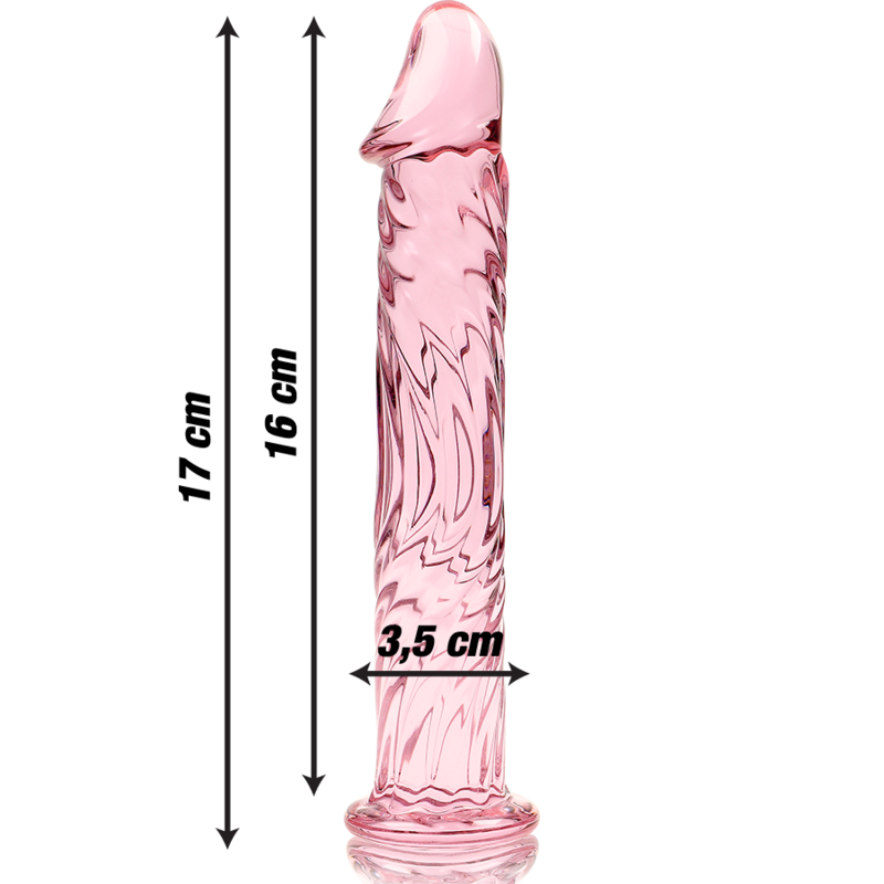 NEBULA SERIES BY IBIZA - MODEL 12 DILDO BOROSILICATE GLASS CLEAR 17 CM -O- 3.5 CM