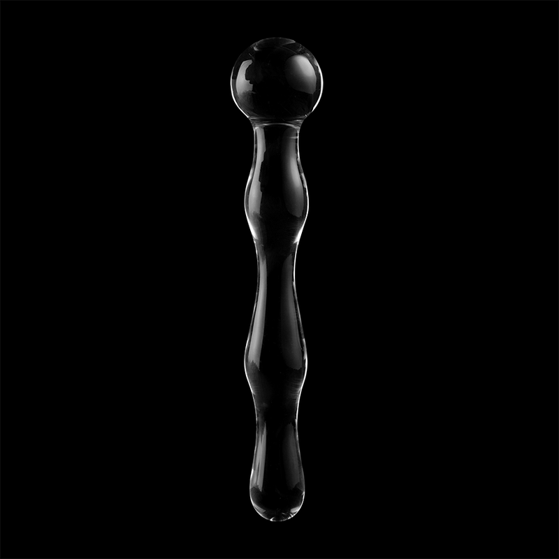 NEBULA SERIES BY IBIZA - MODEL 13 DILDO BOROSILICATE GLASS CLEAR 18 CM -O- 3.5 CM