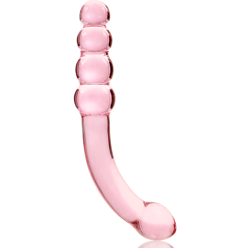 NEBULA SERIES BY IBIZA - MODEL 14 DILDO BOROSILICATE GLASS PINK 18.5 CM -O- 3 CM