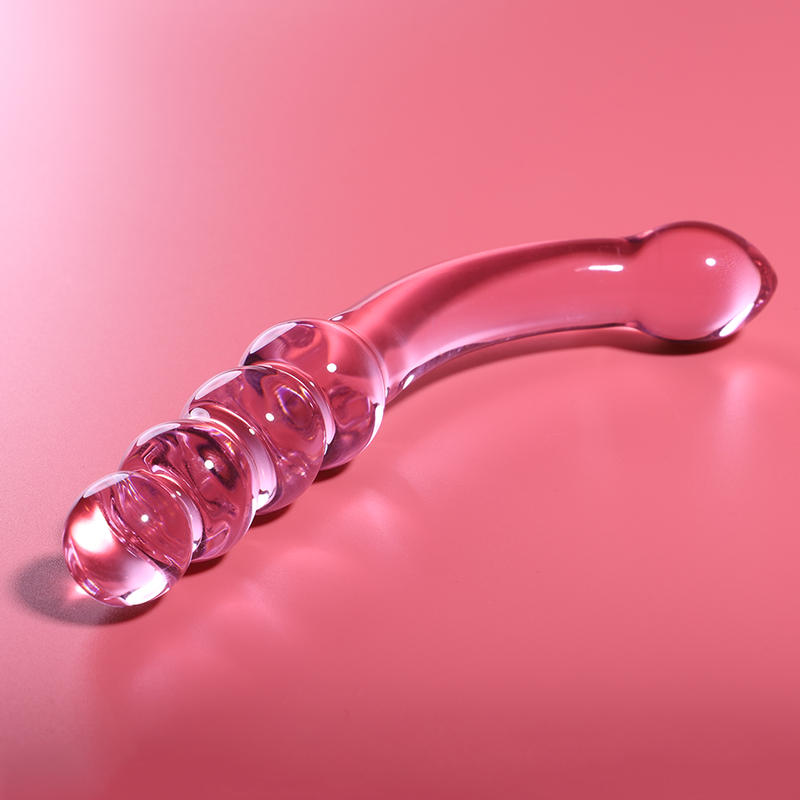 NEBULA SERIES BY IBIZA - MODEL 14 DILDO BOROSILICATE GLASS PINK 18.5 CM -O- 3 CM