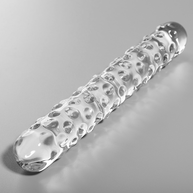 NEBULA SERIES BY IBIZA - MODEL 15 DILDO BOROSILICATE GLASS CLEAR 18.5 CM -O- 3 CM