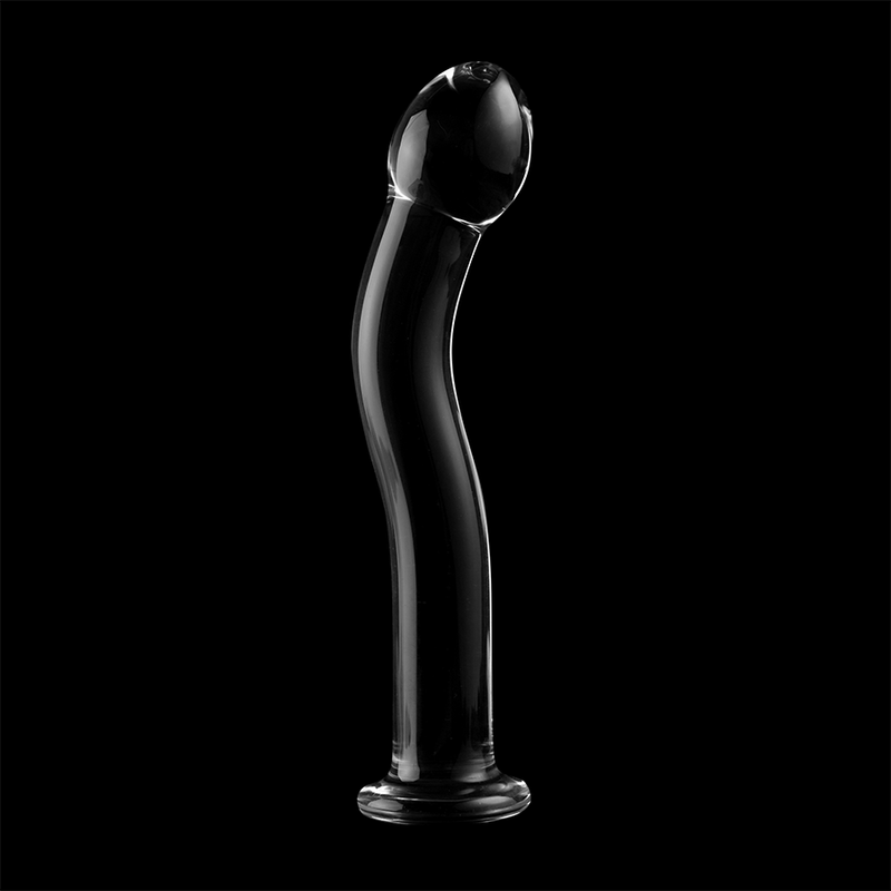 NEBULA SERIES BY IBIZA - MODEL 18 DILDO BOROSILICATE GLASS CLEAR 18.5 CM -O- 3.5 CM