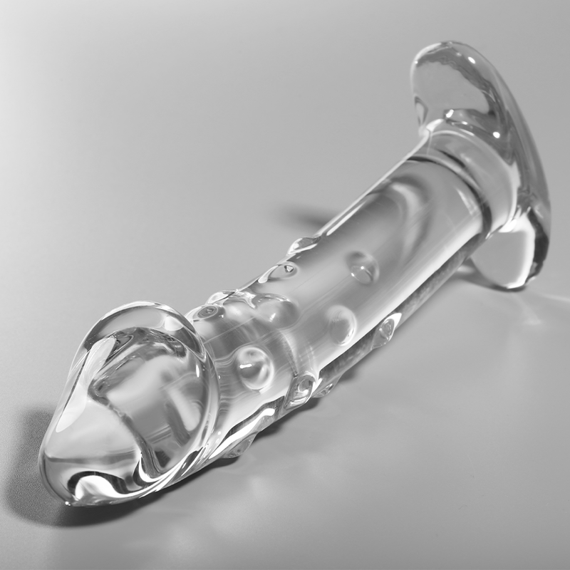 NEBULA SERIES BY IBIZA - MODEL 19 DILDO BOROSILICATE GLASS CLEAR 18.5 CM -O- 4 CM