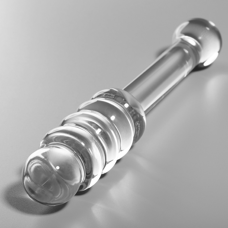 NEBULA SERIES BY IBIZA - MODEL 20 DILDO BOROSILICATE GLASS CLEAR 20.5 CM -O- 3 CM