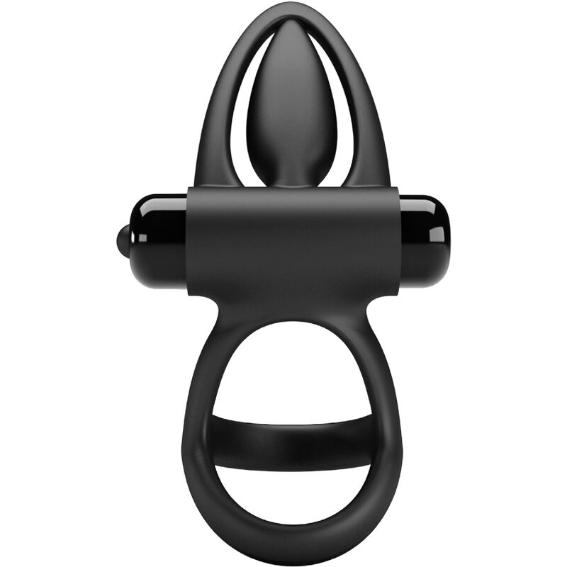 PRETTY LOVE - VIBRATING RING 10 VIBRATIONS BLACK SILICONE