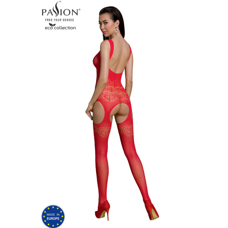 PASSION - ECO COLLECTION BODYSTOCKING ECO BS005 RED