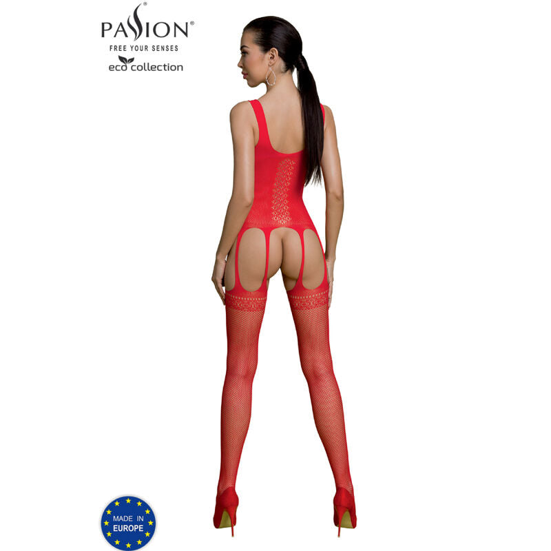 PASSION - ECO COLLECTION BODYSTOCKING ECO BS007 RED