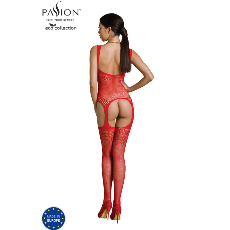 PASSION - ECO COLLECTION BODYSTOCKING ECO BS008 RED