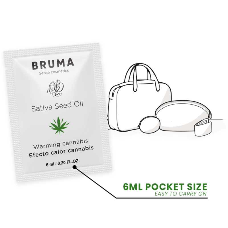 BRUMA - SATIVA SEED OIL SLIDING GEL WARMING CANNABIS FLAVOR 6 ML