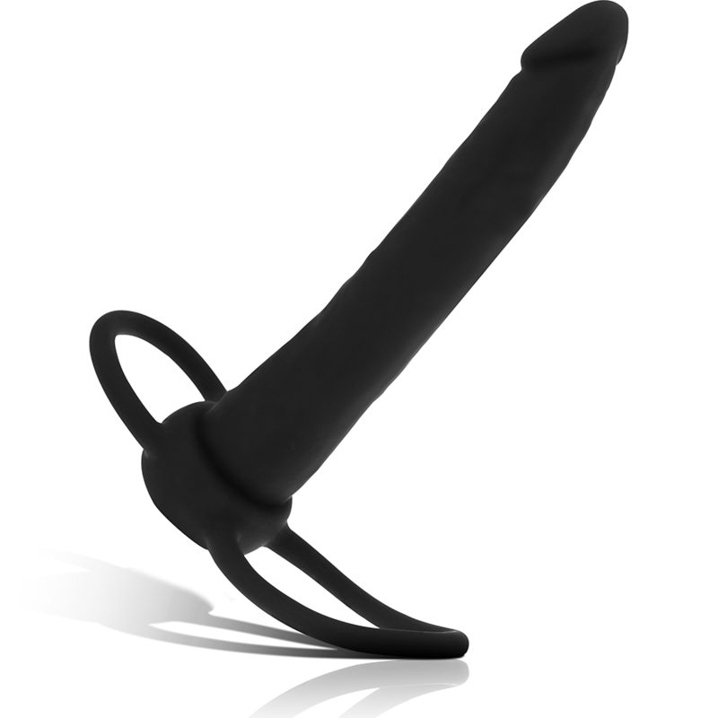 MYTHOLOGY - COBI ONYX ANAL DILDO WITH COCK AND TESTICLE RING 13 SILICONE CM