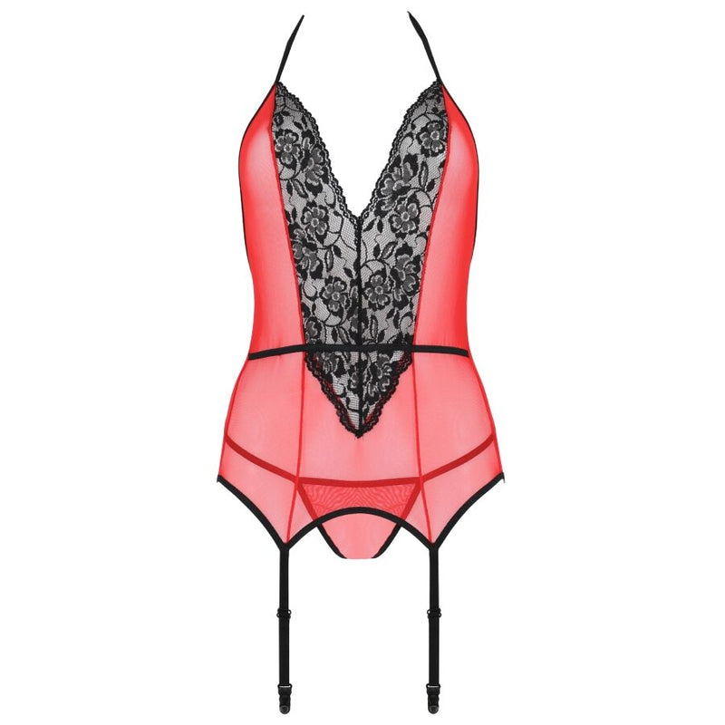 PASSION - PEONIA CORSET EROTIC LINE RED S/M