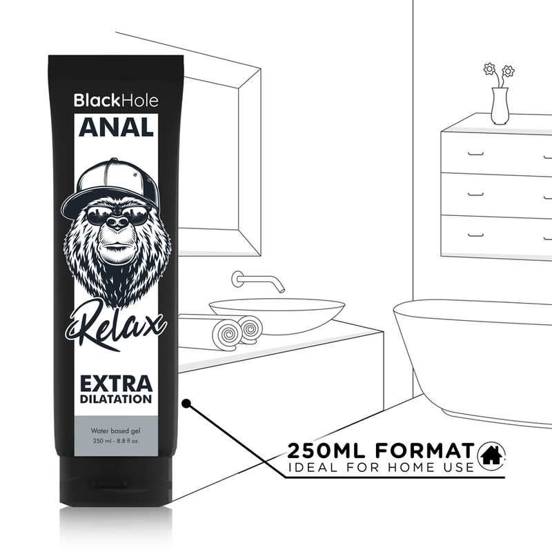 BLACK HOLE - WATER BASE GEL ANAL DILATION 250 ML