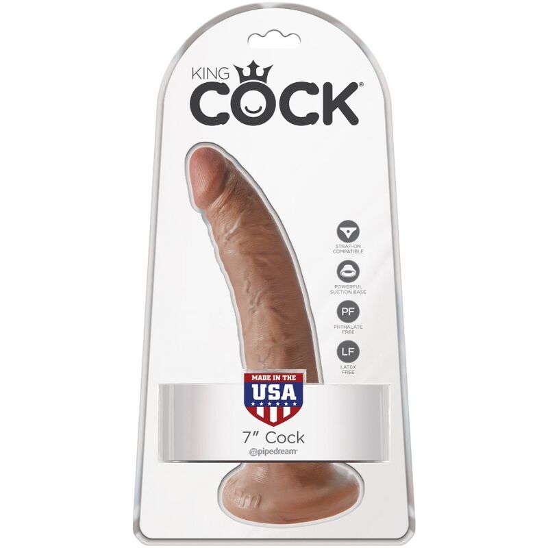 KING COCK - REALISTIC PENIS 17.5 CM CARAMEL