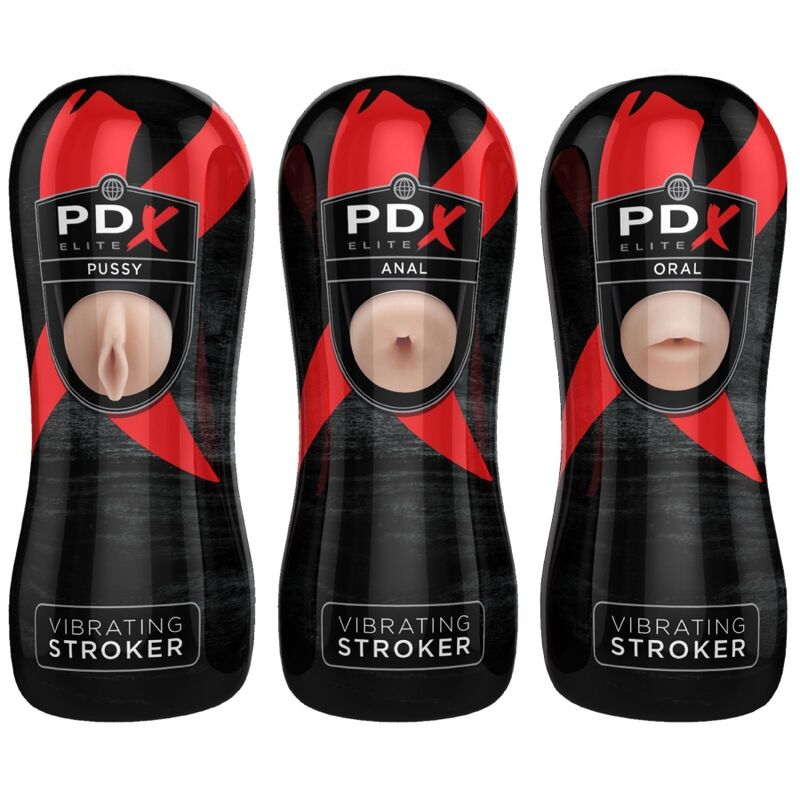 PDX ELITE - STROKER SET 12 UNITS: 6X VAGINA, 3X ANO, 3X MOUTH