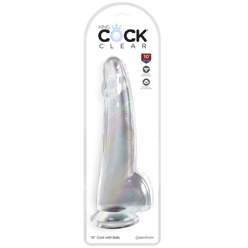 KING COCK - CLEAR DILDO WITH TESTICLES 19 CM TRANSPARENT