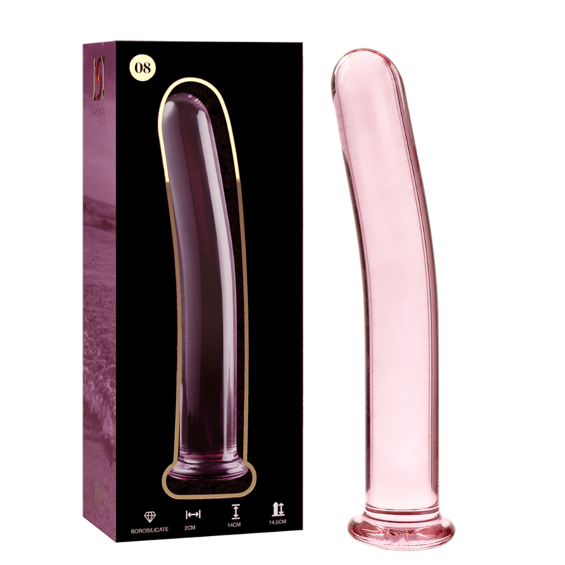 NEBULA SERIES BY IBIZA - MODEL 8 DILDO BOROSILICATE GLASS CLEAR 14.5 CM -O- 2 CM