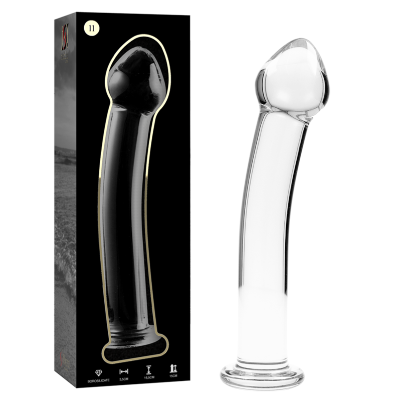 NEBULA SERIES BY IBIZA - MODEL 11 DILDO BOROSILICATE GLASS CLEAR 16 CM -O- 3 CM