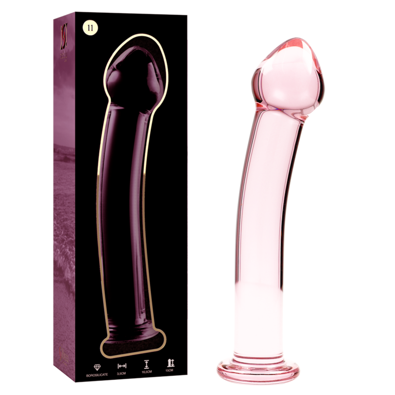 NEBULA SERIES BY IBIZA - MODEL 11 DILDO BOROSILICATE GLASS CLEAR 16 CM -O- 3 CM