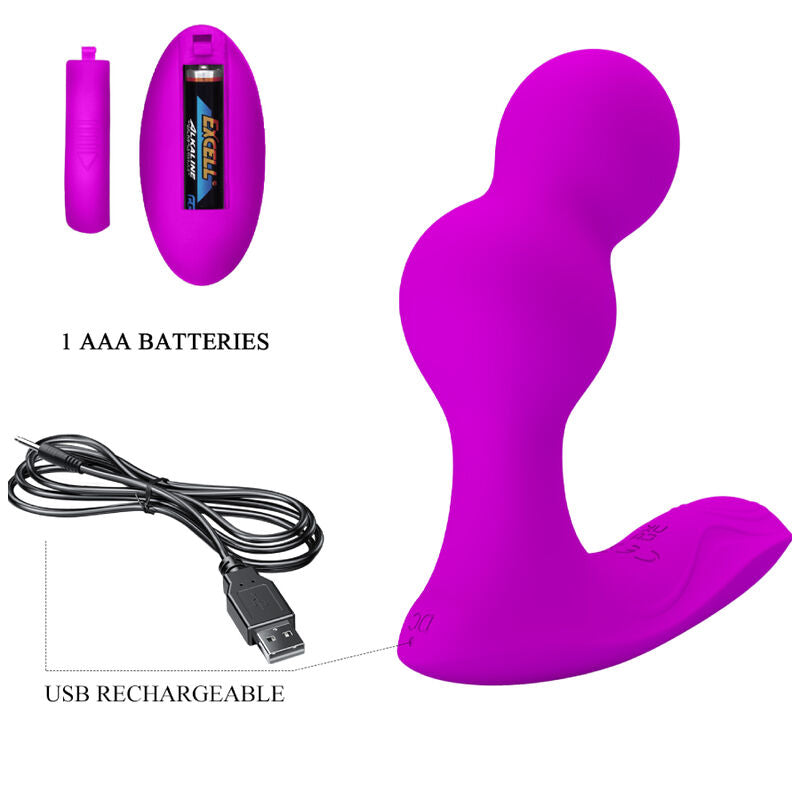 PRETTY LOVE - TERRANCE ANAL VIBRATOR MASSAGER WITH REMOTE CONTROL