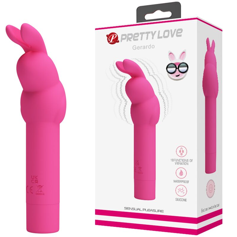 PRETTY LOVE - GERARDO FUSCHIA RABBIT SILICONE VIBRATOR