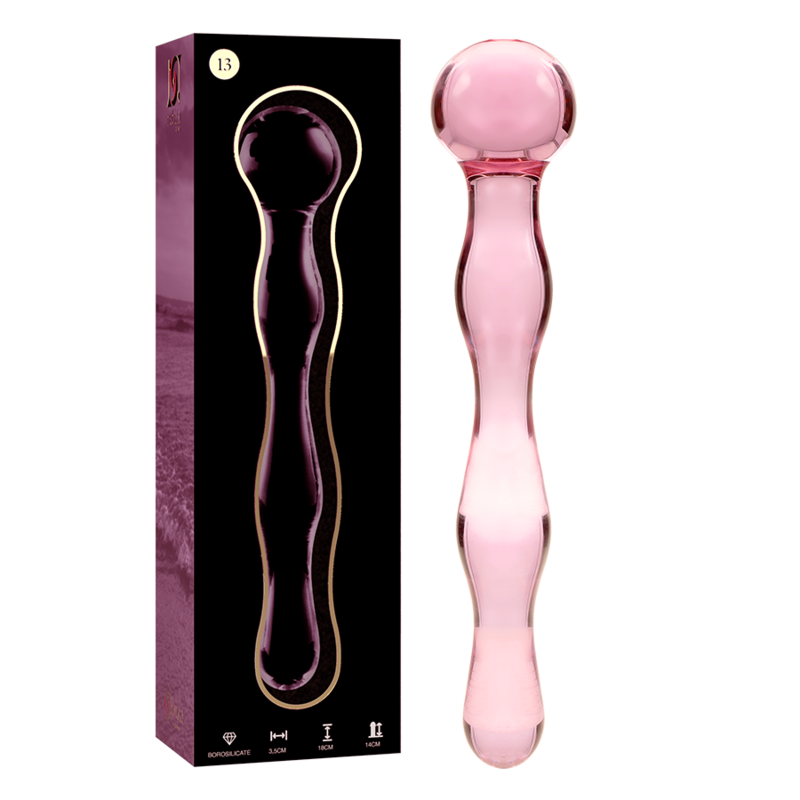 NEBULA SERIES BY IBIZA - MODEL 13 DILDO BOROSILICATE GLASS CLEAR 18 CM -O- 3.5 CM