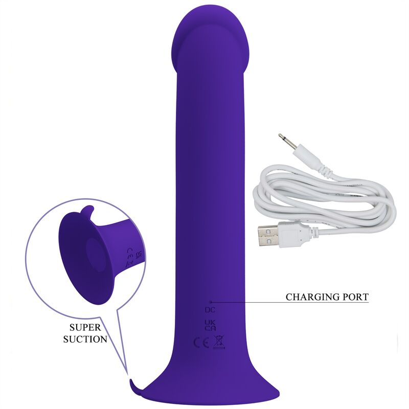 PRETTY LOVE - MURRAY YOUTH VIBRATING DILDO & RECHARGEABLE VIOLET