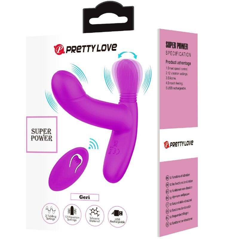 PRETTY LOVE - GERI CLITORIS MASSAGER PINK REMOTE CONTROL