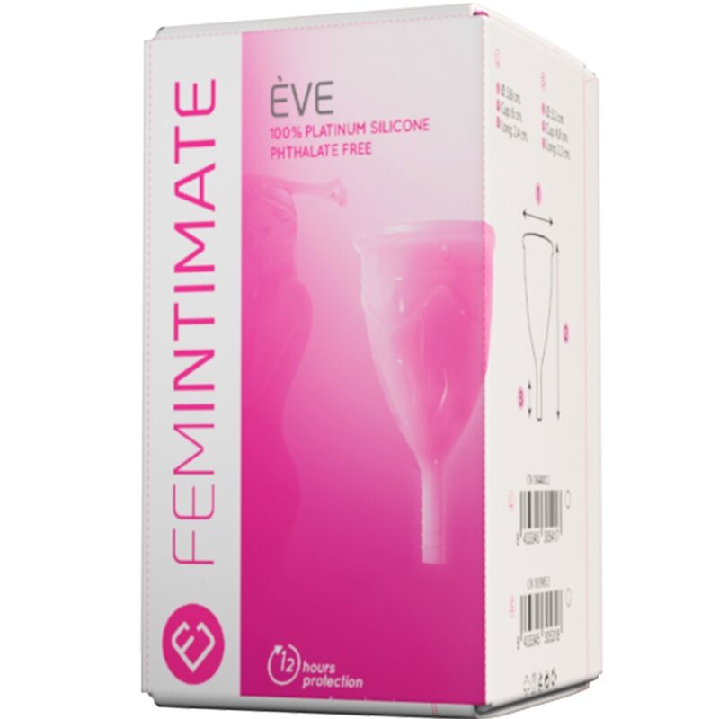 FEMINTIMATE - EVE SILICONE MENSTRUAL CUP - SIZE S