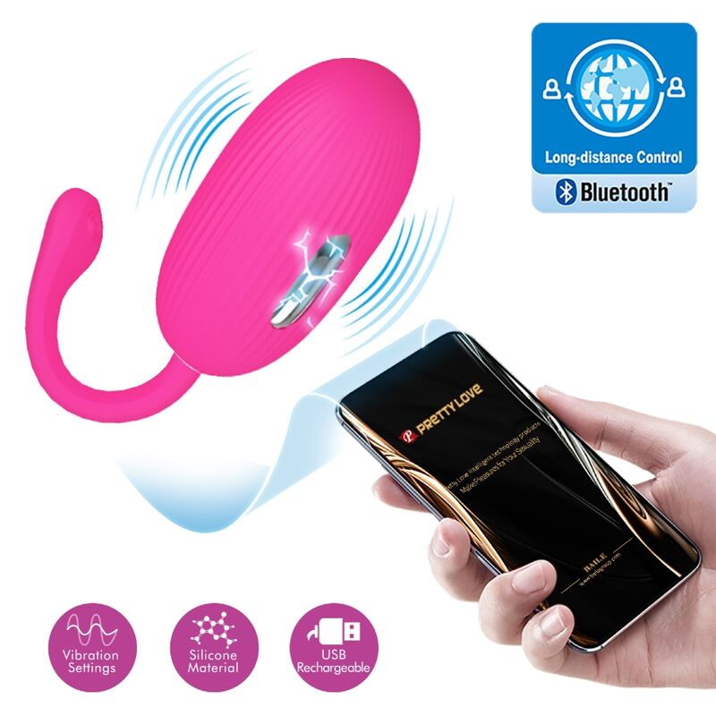 PRETTY LOVE - DOREEN RECHARGEABLE VIBRATING EGG MAGENTA REMOTE CONTROL