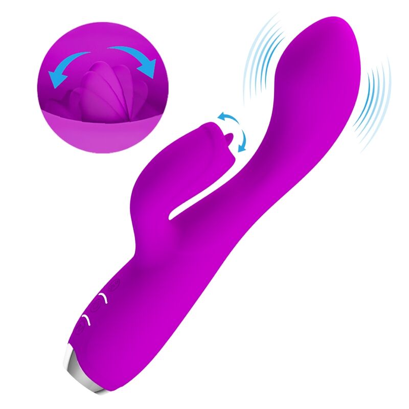 PRETTY LOVE - GLORIA RECHARGEABLE RABBIT VIBRATOR-WATERPROOF PURPLE