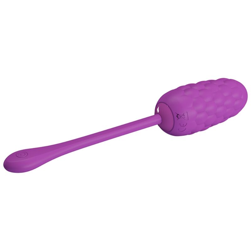 PRETTY LOVE - VIBRATING EGG WITH PURPLE RECHARGEABLE MARINE TEXTURE