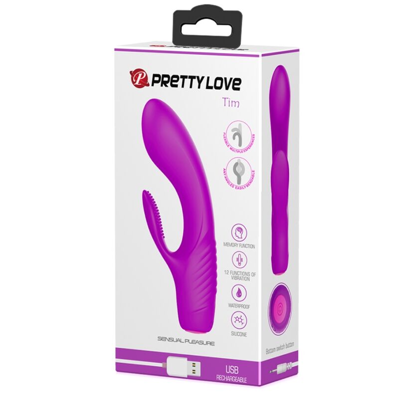 PRETTY LOVE - TIM PURPLE RECHARGEABLE VIBRATOR