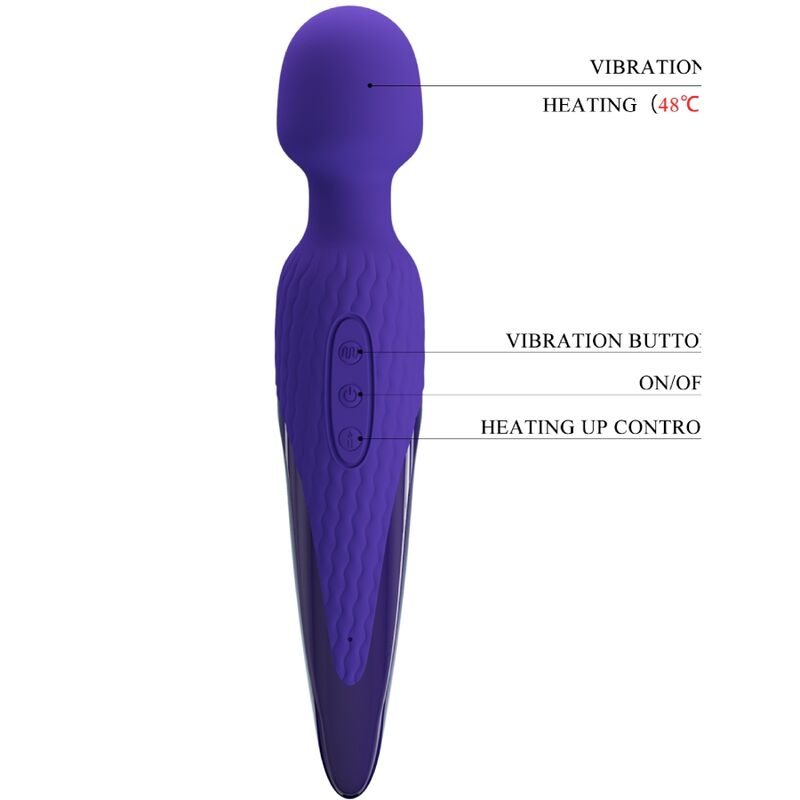 PRETTY LOVE - ANTONY YOUTH WAND VIBRATOR VIOLET HEAT EFFECT