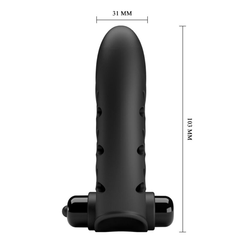 PRETTY LOVE - VANCE BLACK RABBIT VIBRATOR FINGER COVER