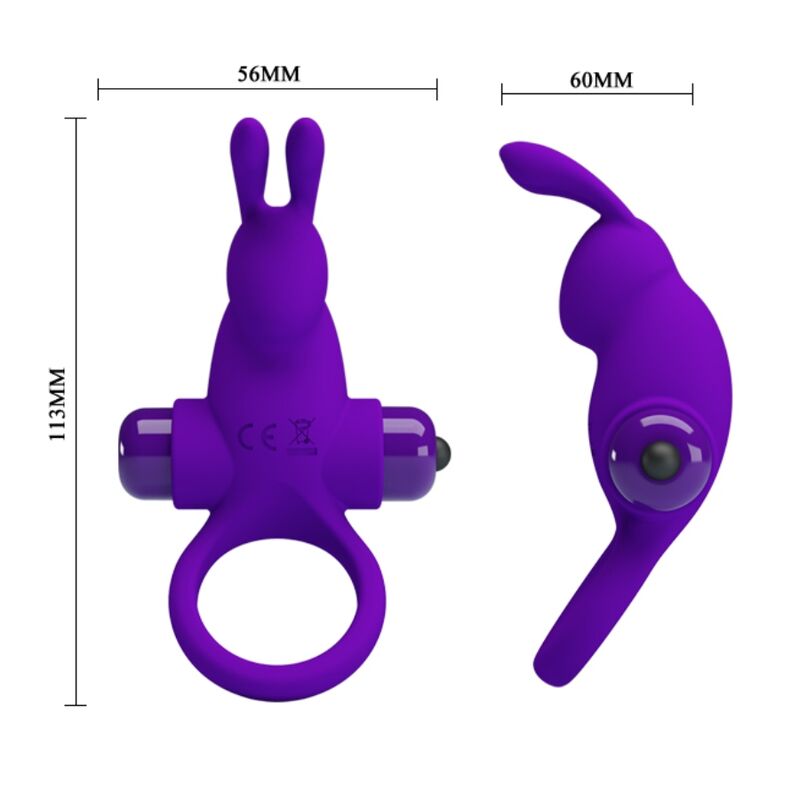 PRETTY LOVE - VIBRATOR RING I RABBIT FOR PURPLE PENIS