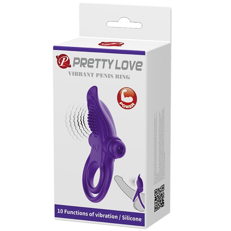 PRETTY LOVE - PURPLE VIBRATING PENIS RING