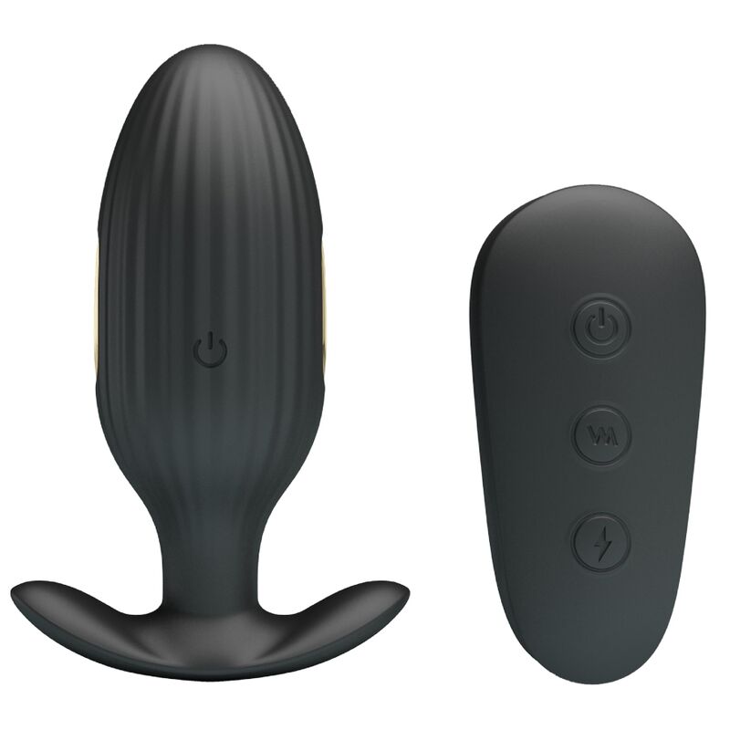 PRETTY LOVE - KELLY PLUG ANAL RECHARGEABLE VIBRATOR BLACK