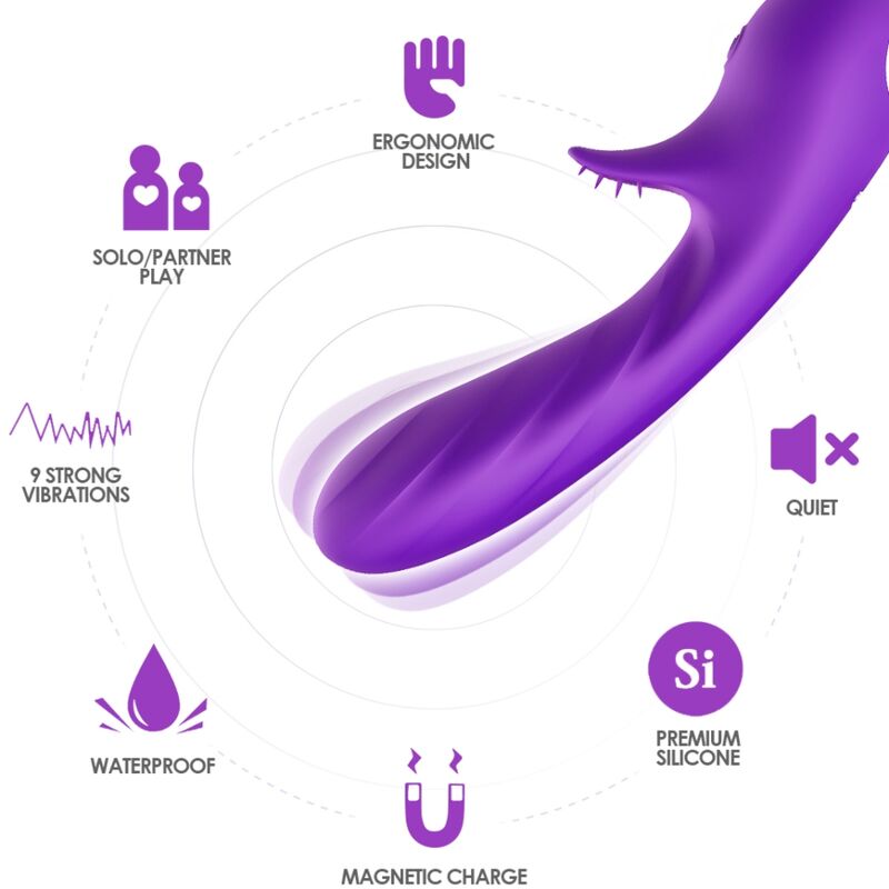 ARMONY - ROMANCE VIBRATOR WITH STIMULATOR PURPLE