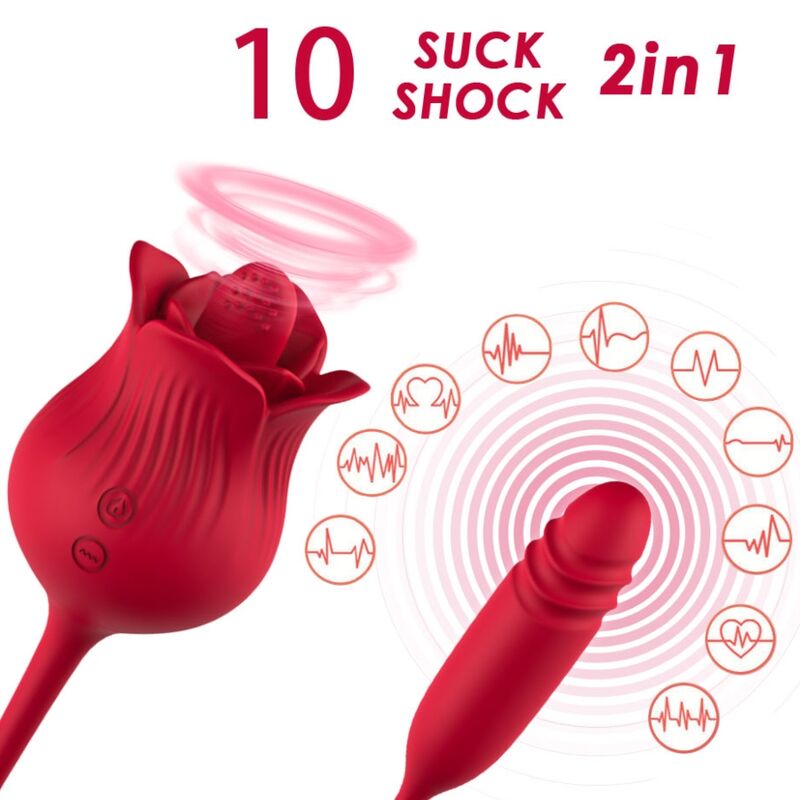 ARMONY - ROSELIP LICKING VIBRATING CLIT & VIBRATOR RED