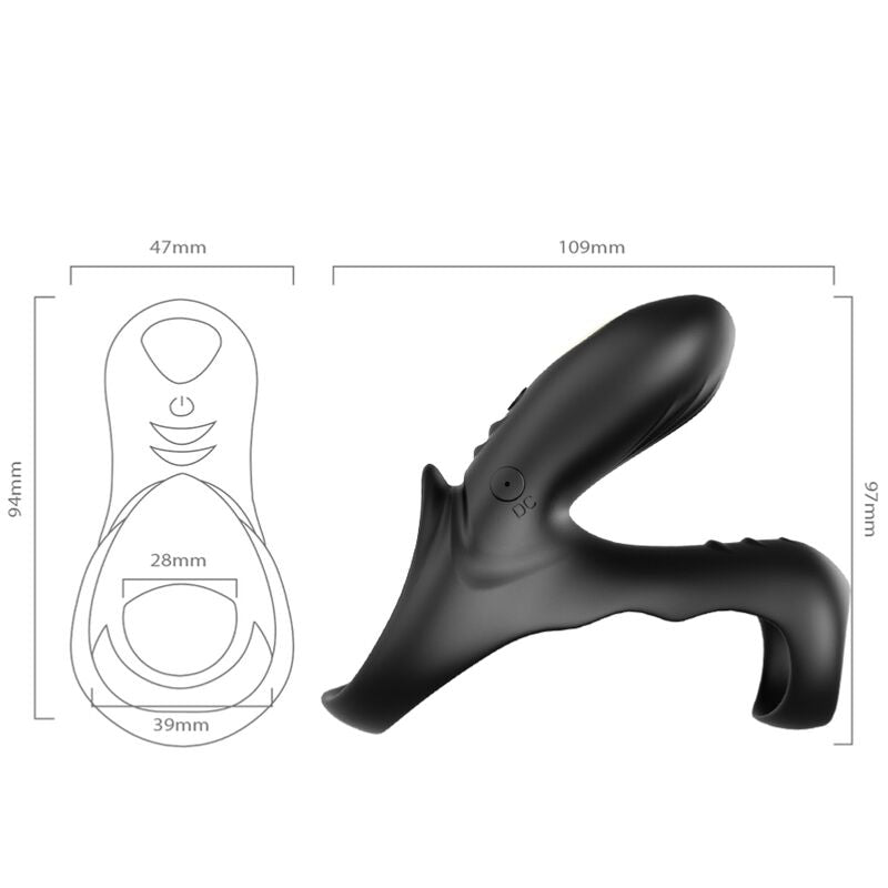 ARMONY - RANGER DOUBLE VIBRATOR RING FOR COUPLES BLACK