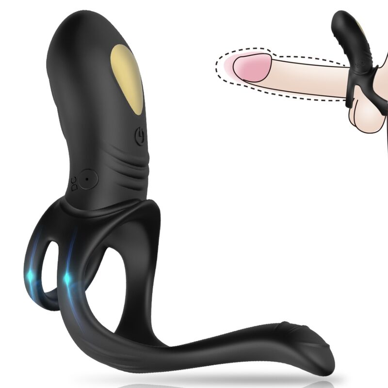 ARMONY - JOY JUMPER RING VIBRATOR FOR COUPLES & ANAL PLUG BLACK