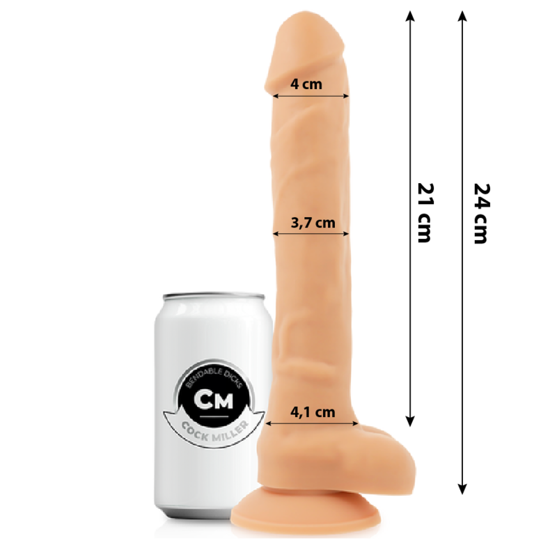 COCK MILLER - SILICONE DENSITY ARTICULABLE COCKSIL 24 CM