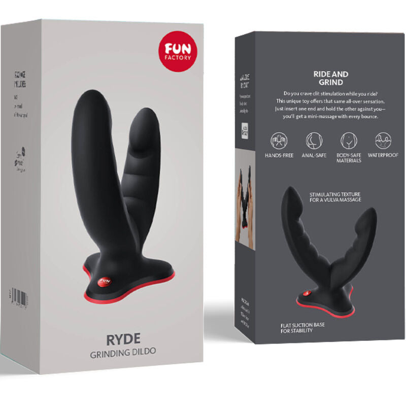 FUN FACTORY - RYDE DOUBLE DILDO & MASSAGER GREEN